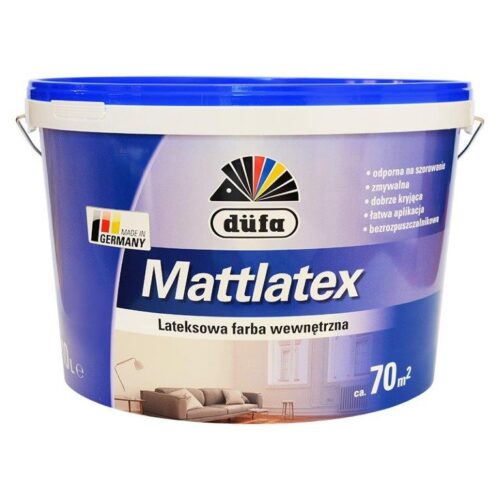 Farba lateksowa ścienna mat Düfa Mattlatex 10L